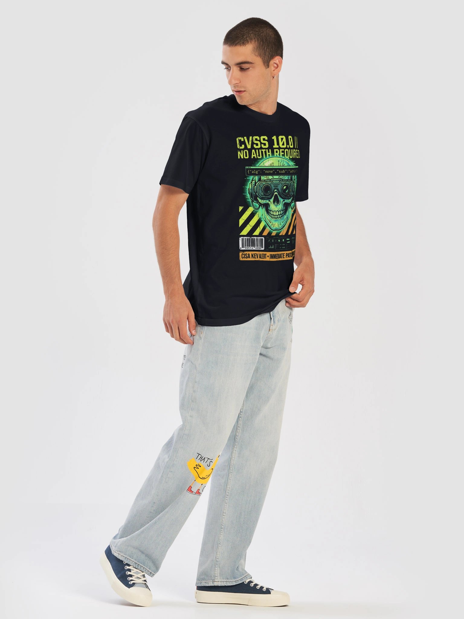 CVSS 10.0 Cyber Skull Alert Tee product image (21)