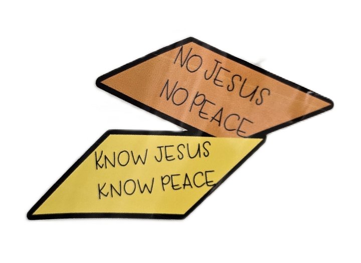 No Jesus No Peace geometric sticker product image (1)