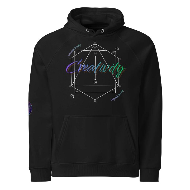 Creativity 132 Vibrational Hoodie (purple to green)-unisex product image (1)
