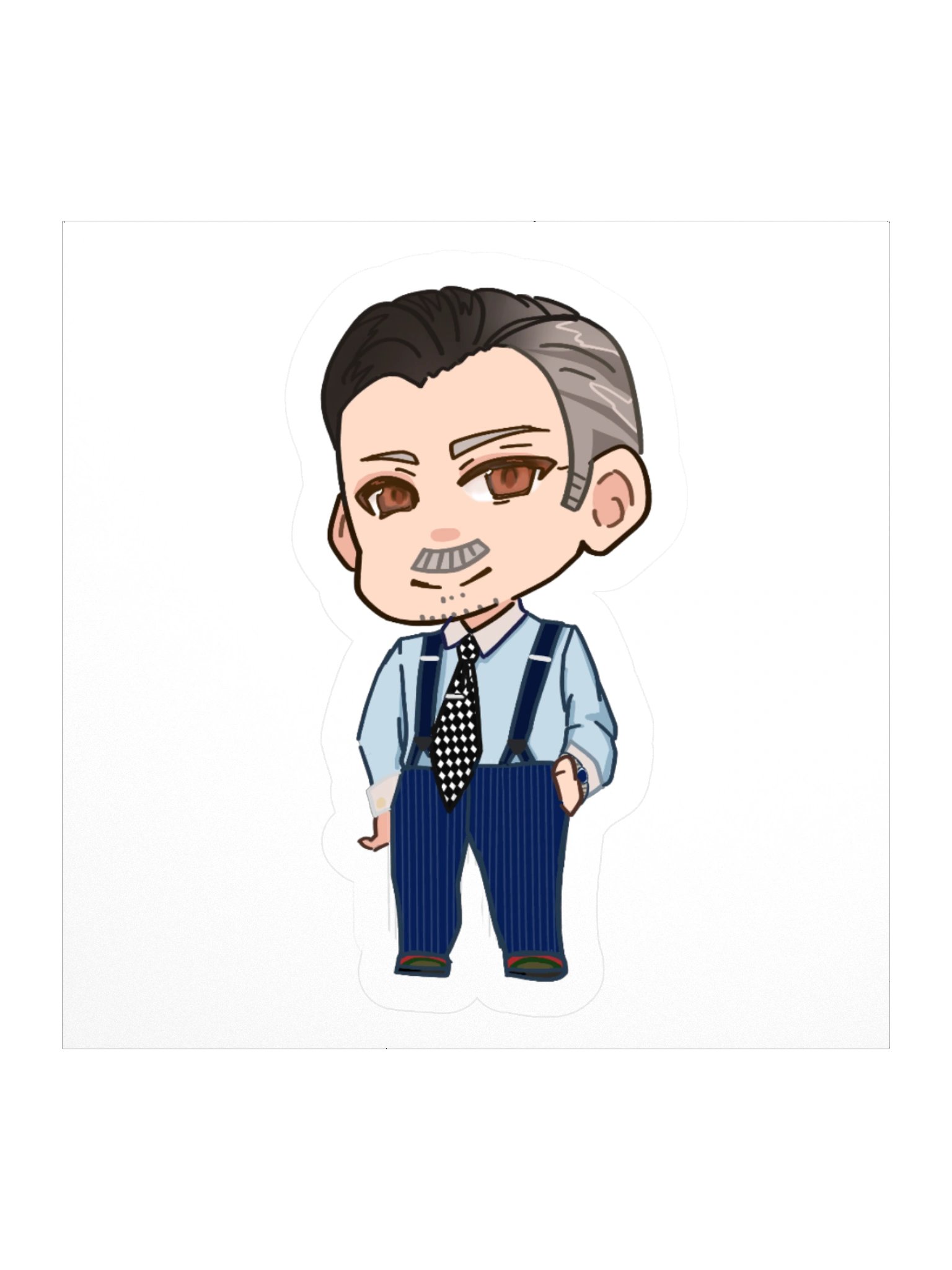 Hayakawa-san Sticker Dapper Salaryman Mr. H Kiss Cut Sticker product image (1)