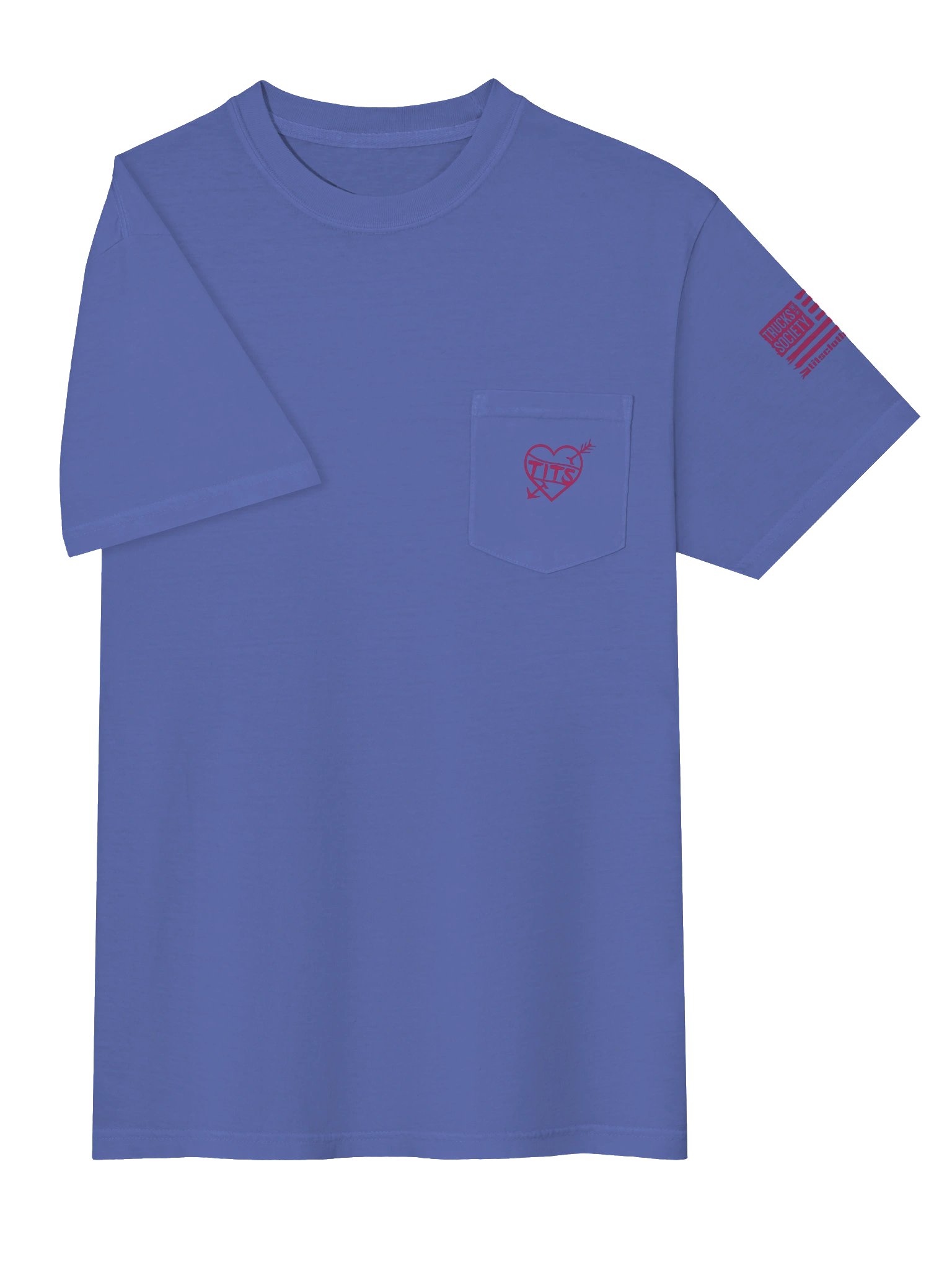 TITS RECRUIT Pocket Tee Shop Shirt HOT PINK product image (1)
