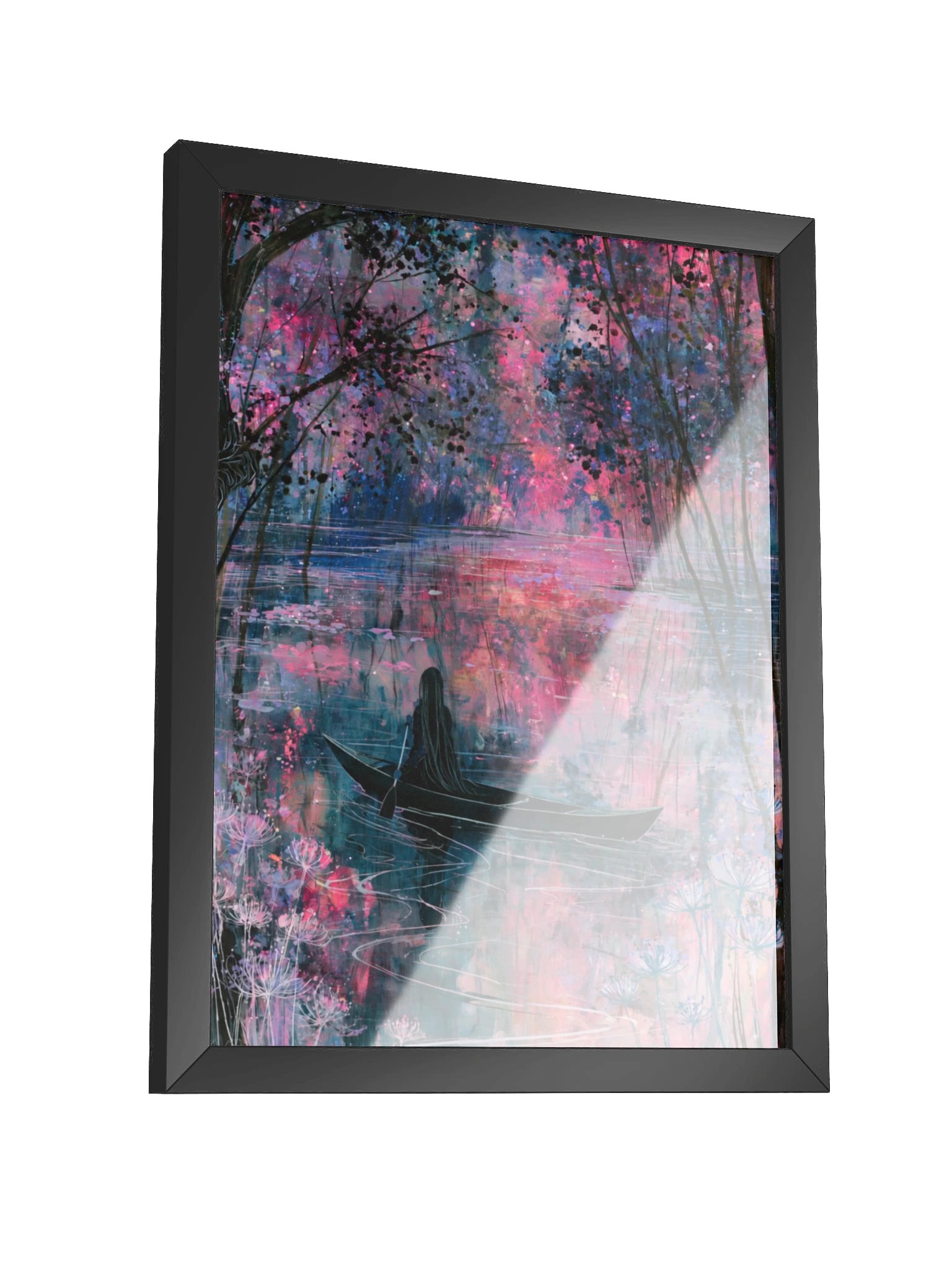 Moonlit Boat Framed Art Print — The Silent Boat product image (7)