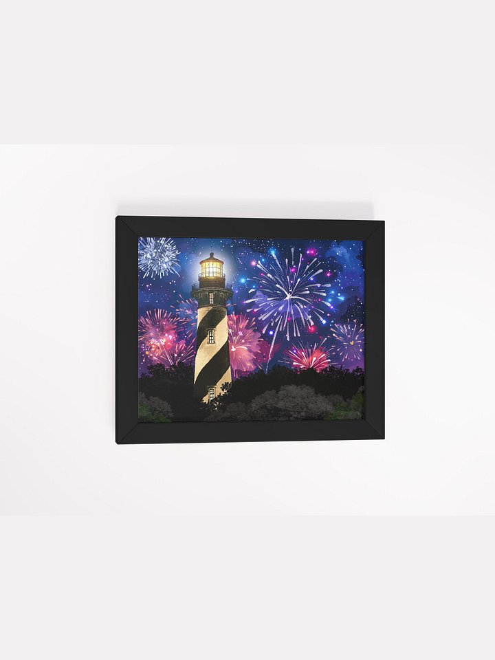 Fireworks Over St. Augustine Lighthouse – Florida Studio Framed Print product image (2)