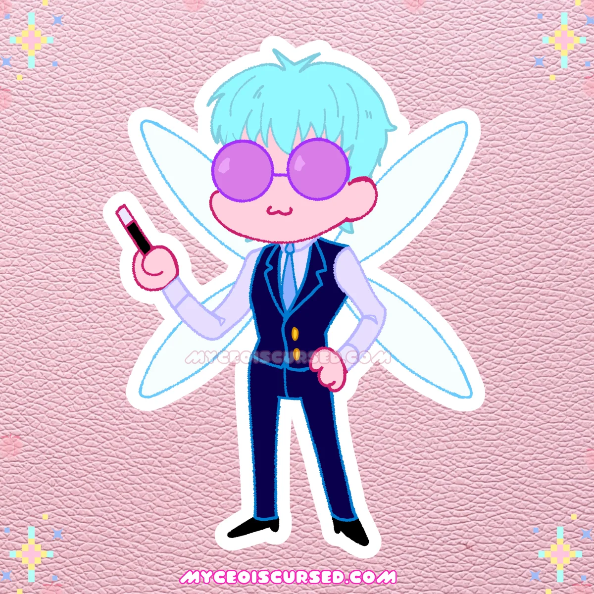Office Fairy - Glossy Sticker 💜 product image (1)