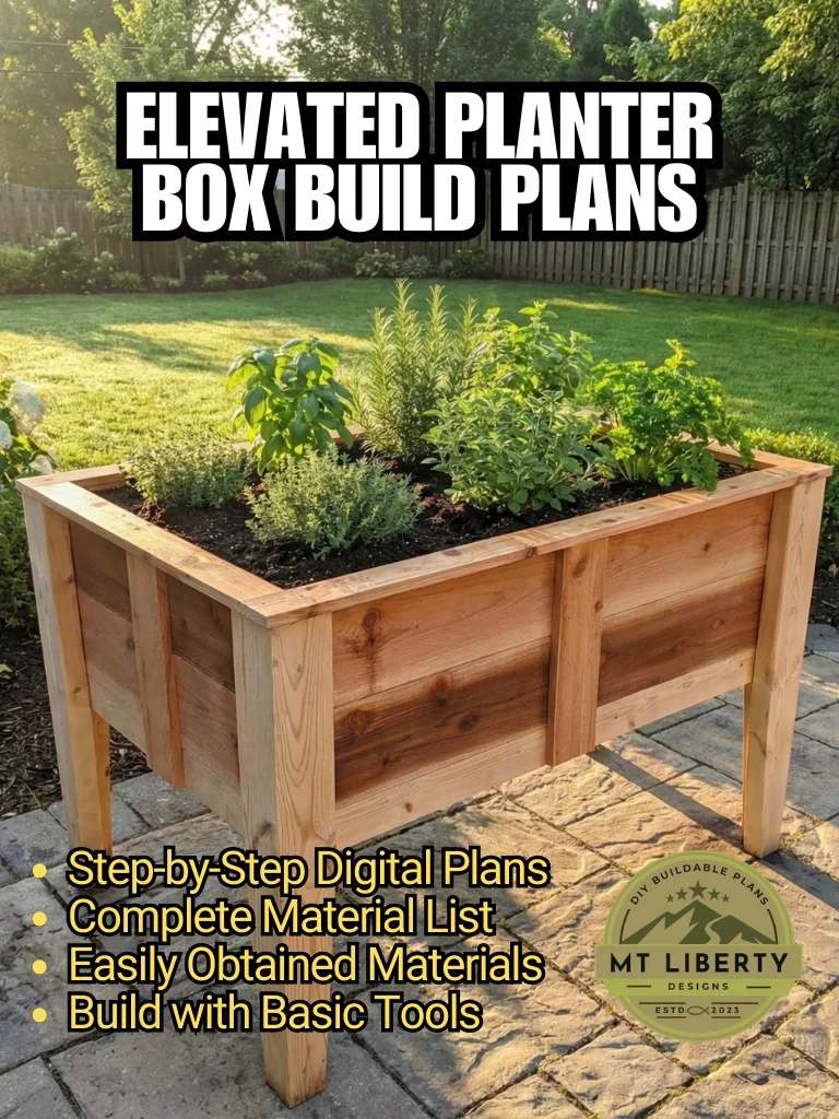 Waist-High Elevated Cedar Planter: DIY Build Plans & Construction Guide product image (1)