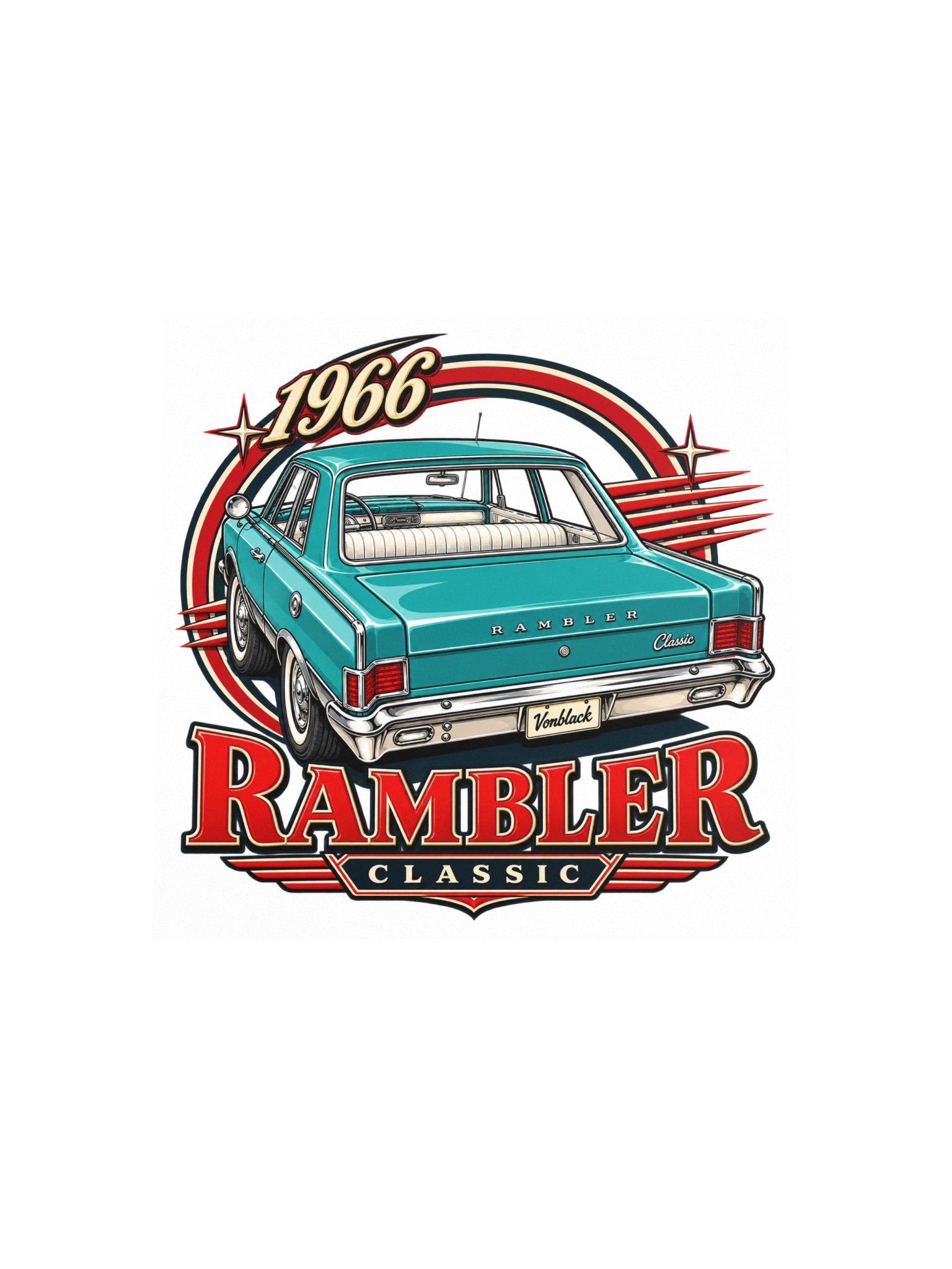 1966 Rambler Classic – Square Art Print product image (11)