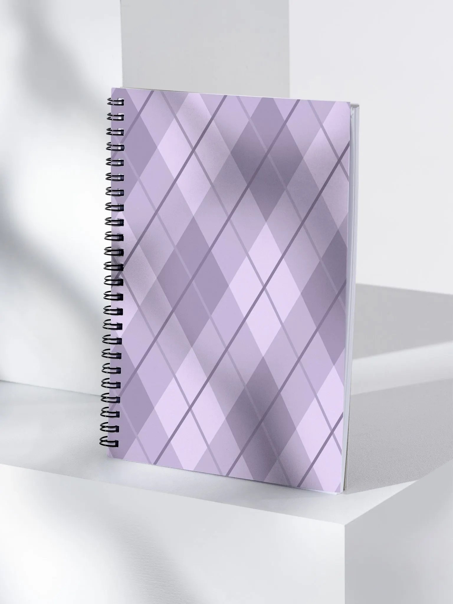 Lilac Argyle Spiral Notebook product image (4)