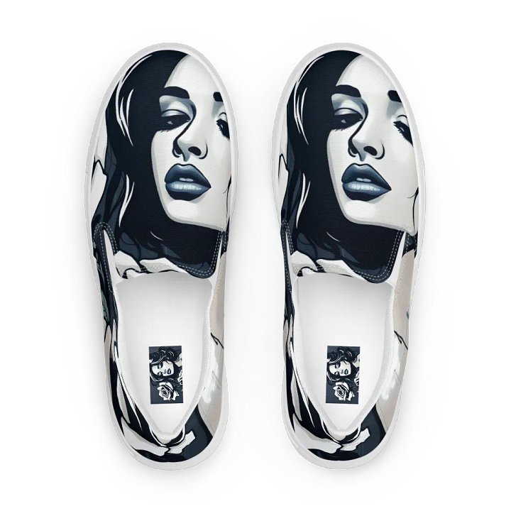 ethereal roses, men't canvas Slip-On shoes product image (1)