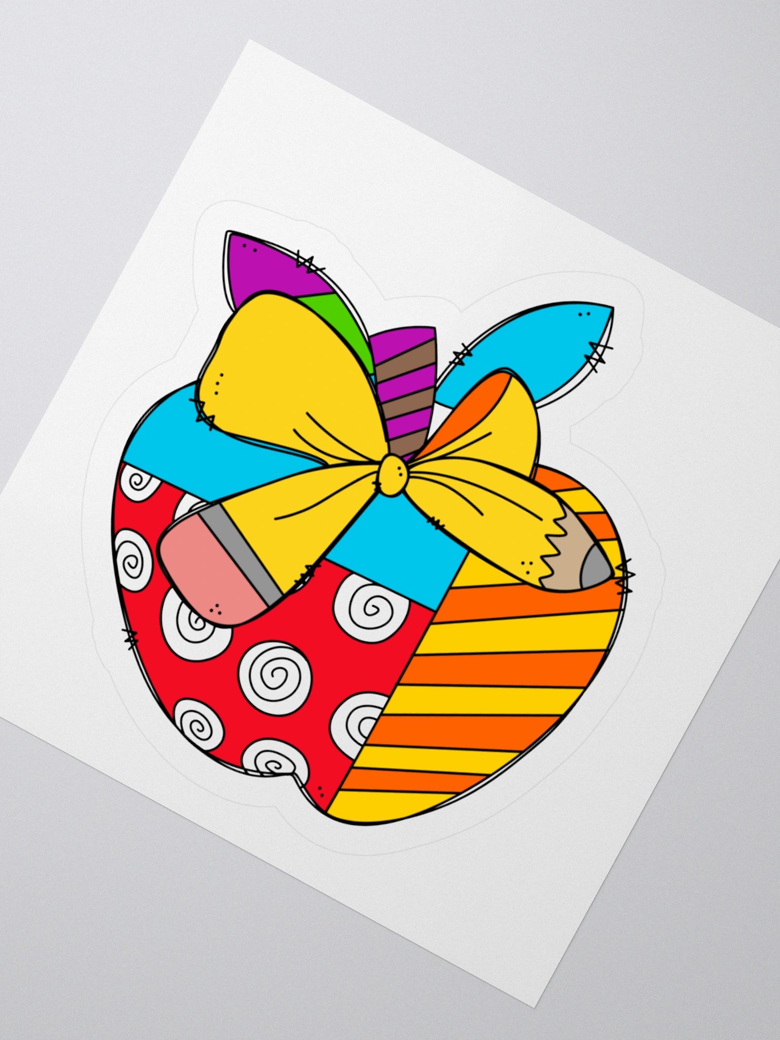 Back to School Apple Kiss Cut Sticker product image (3)