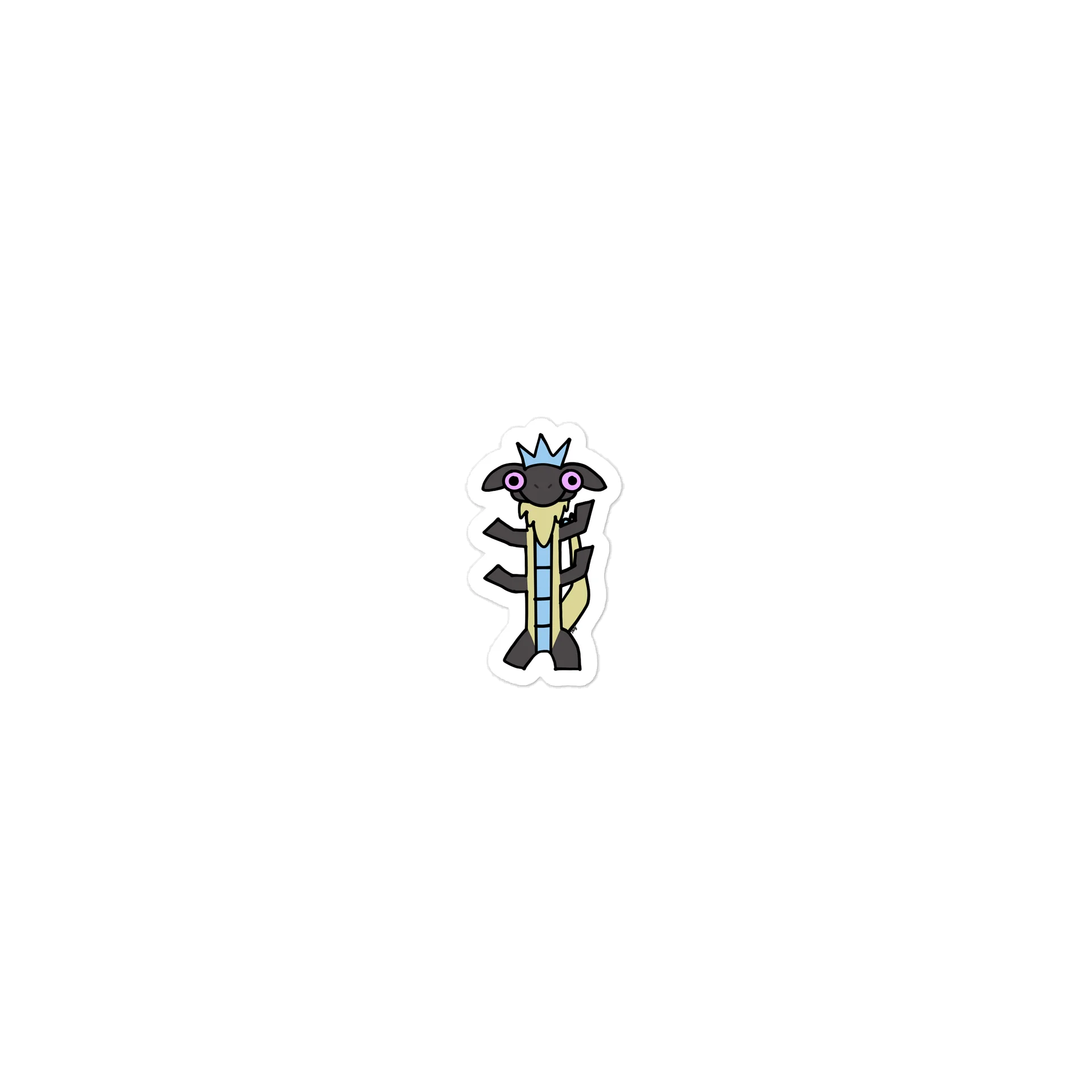 Dancing Blue Drangon Sticker product image (1)