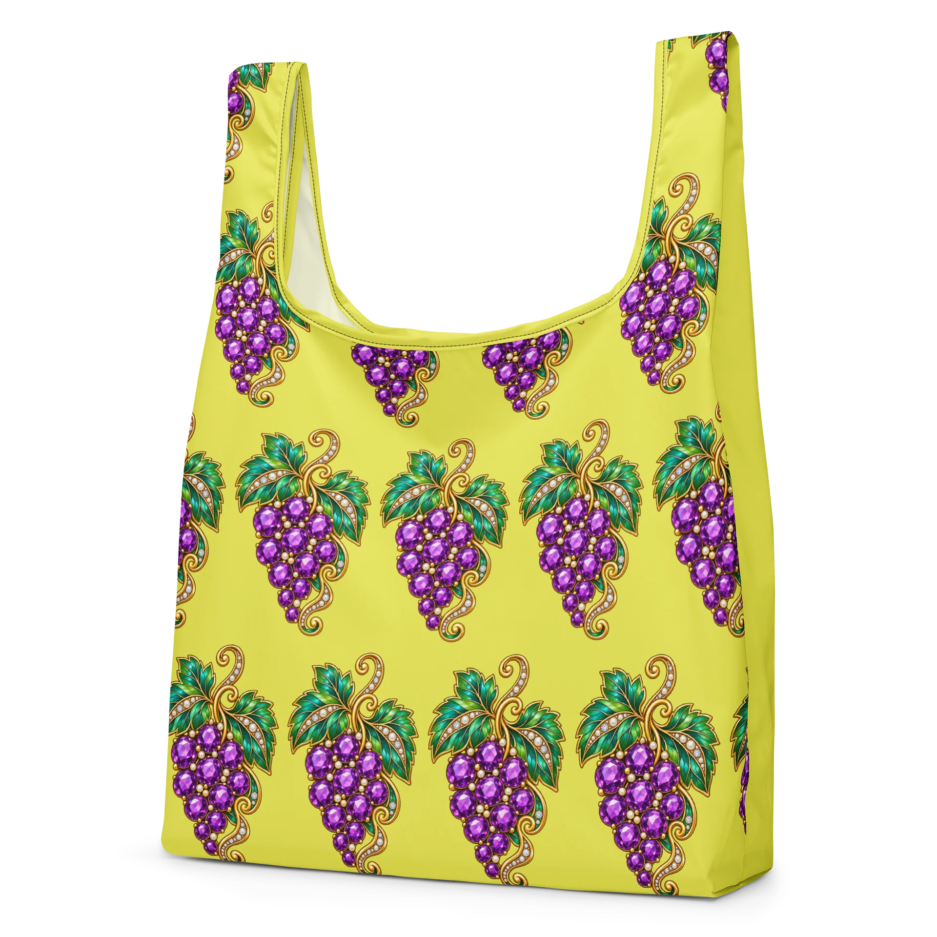 Golden Grape Brooch Design Shopping Tote product image (2)