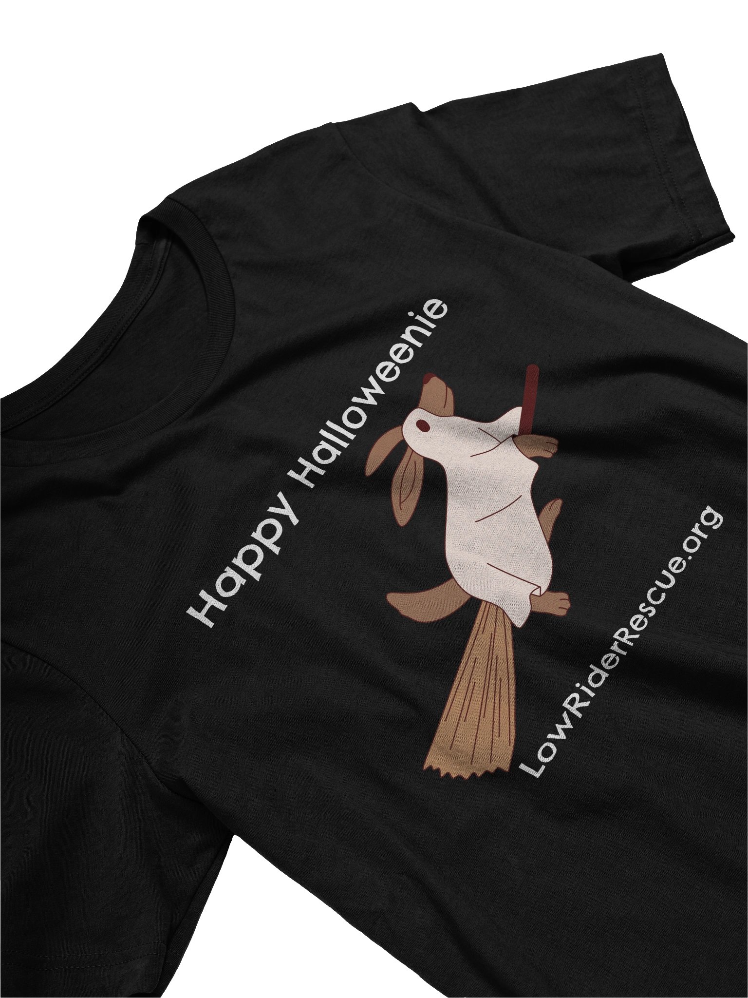 Dachshund Ghost on Broom Halloweenie T product image (20)