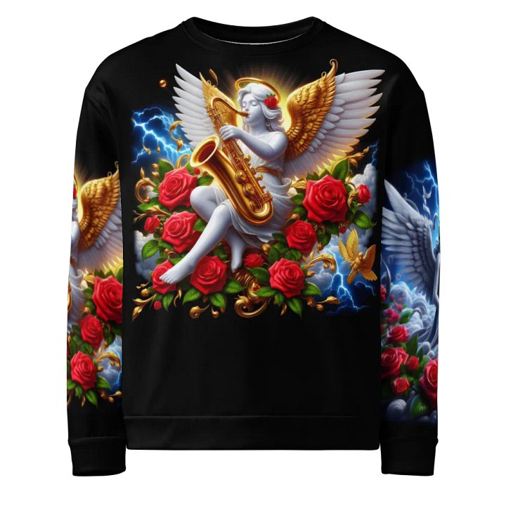 Angels making Music with a Saxophone - All-Over Unisex Sweatshirt #29 product image (1)