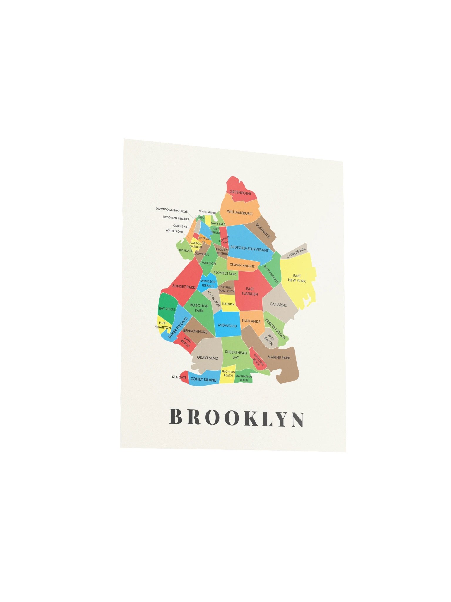 Brooklyn Neighborhood Map (Bright) product image (3)