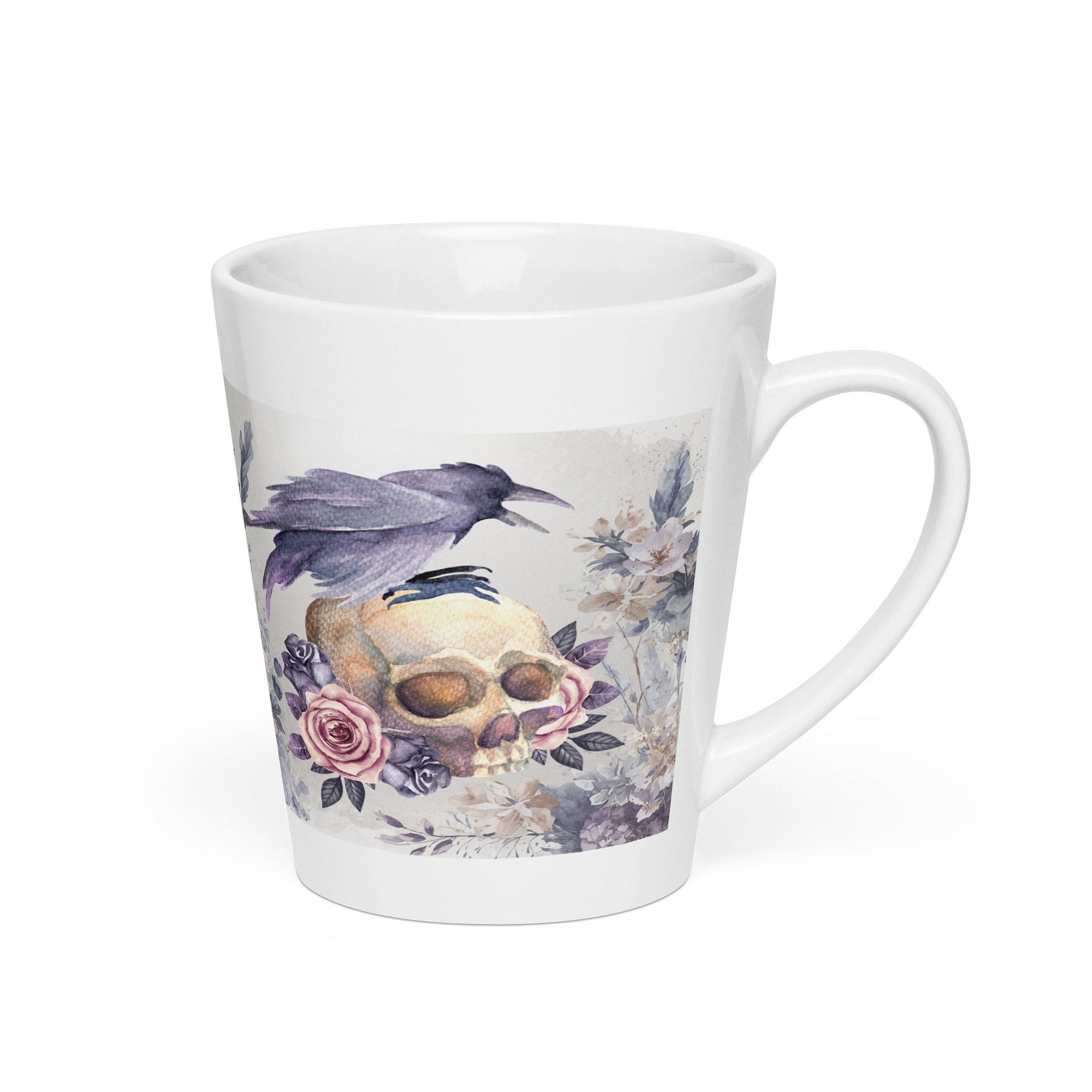 Best Friends: Gothic Raven and Skull Latte Mug product image (2)