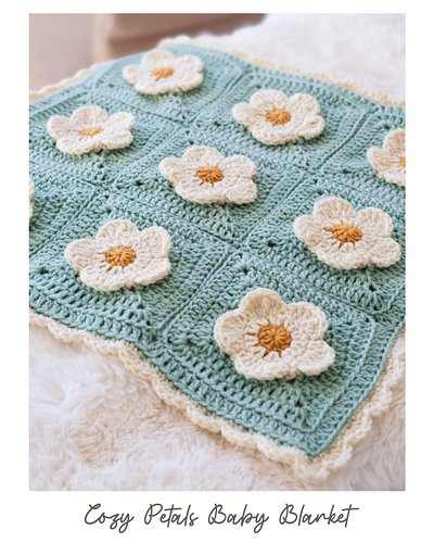 🌸🧶 Comment “COZY” below and I’ll send you all the links you need to make the Cozy Petals Baby Blanket! 

A quick, chunky, beg...