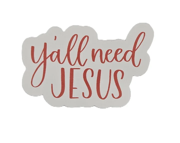 Y'all Need Jesus vinyl sticker product image (1)