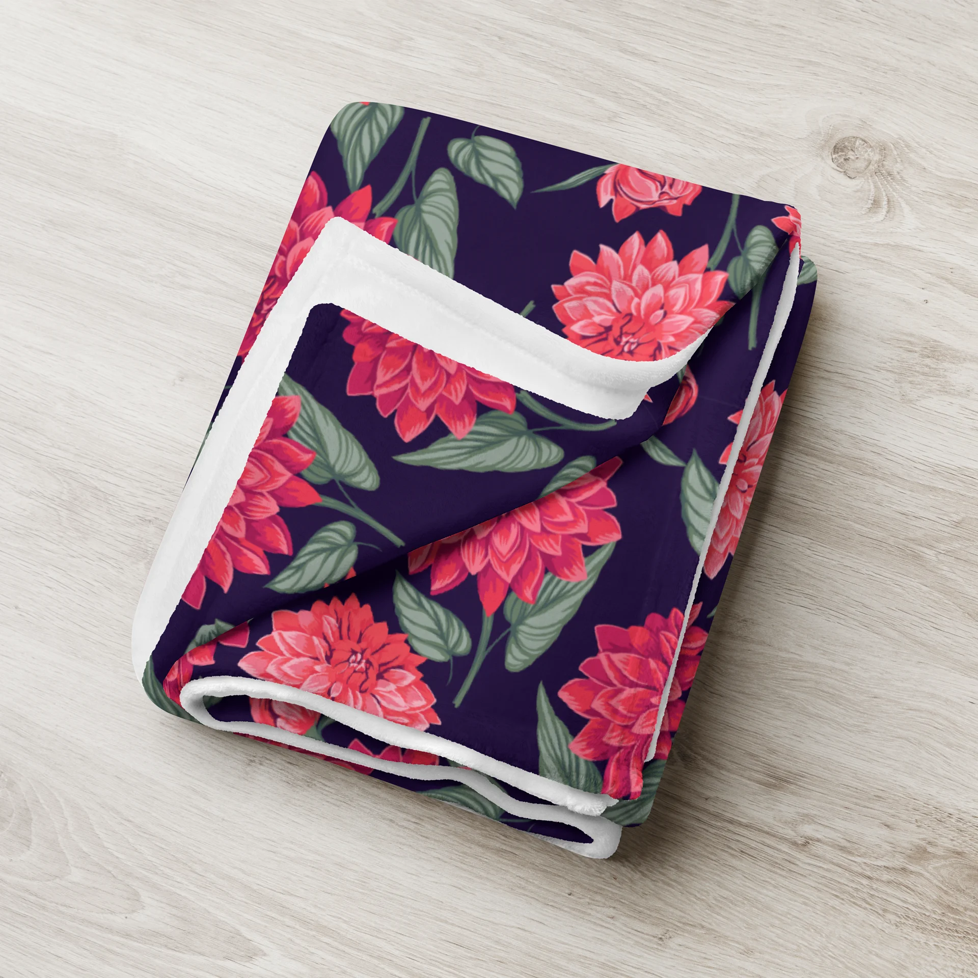 Chic Symmetrical Blossom Bliss Throw Blanket for Home Decor product image (3)