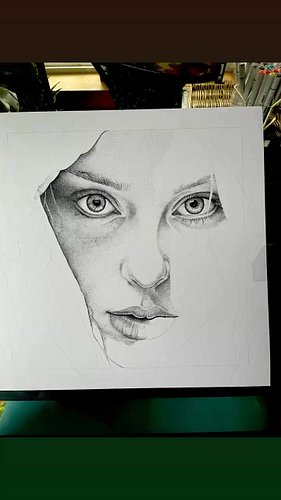 My drawing “INTO THE VOID” from start to finish