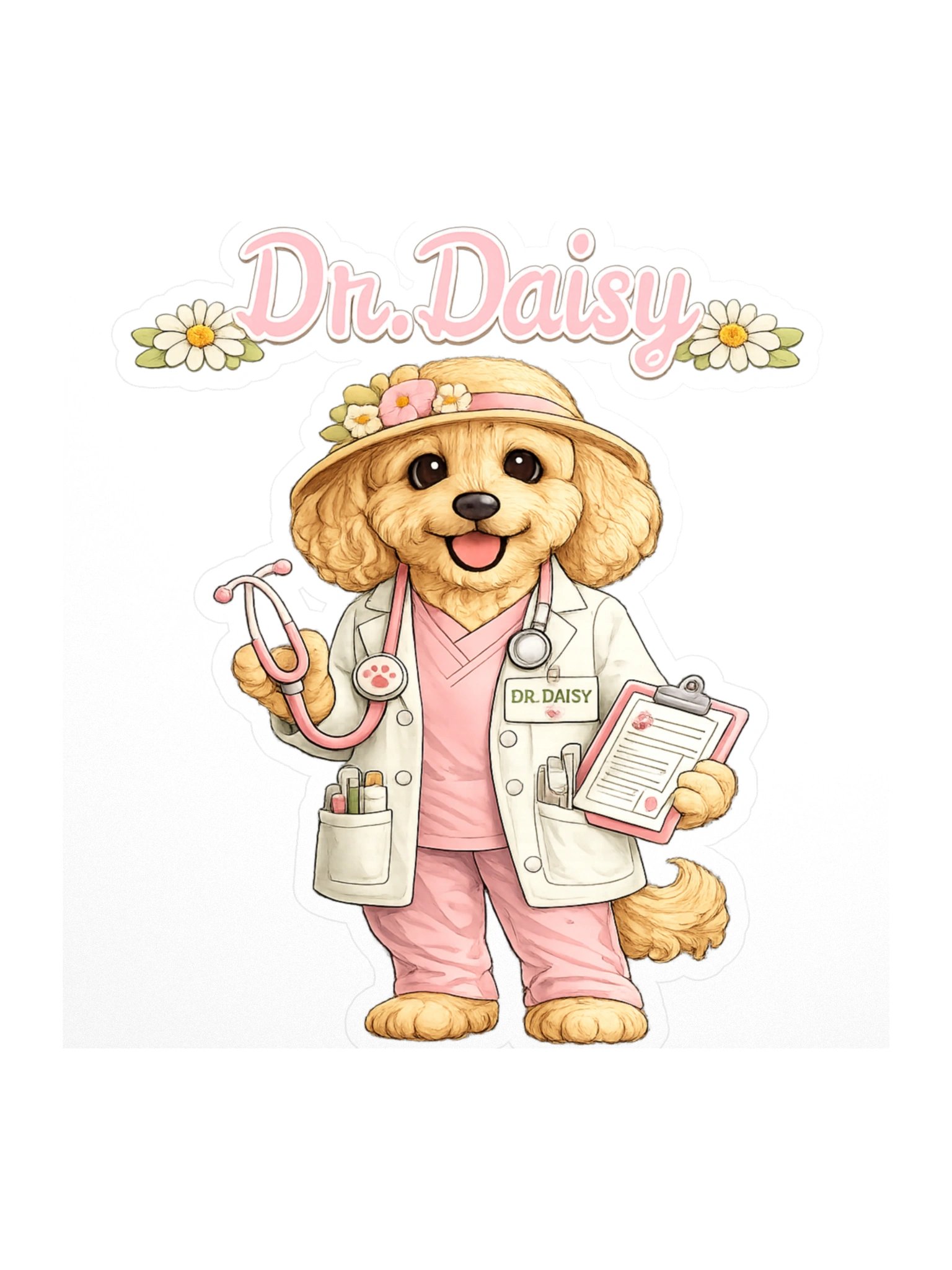 Dr. Daisy Dog Kiss Cut Sticker product image (1)