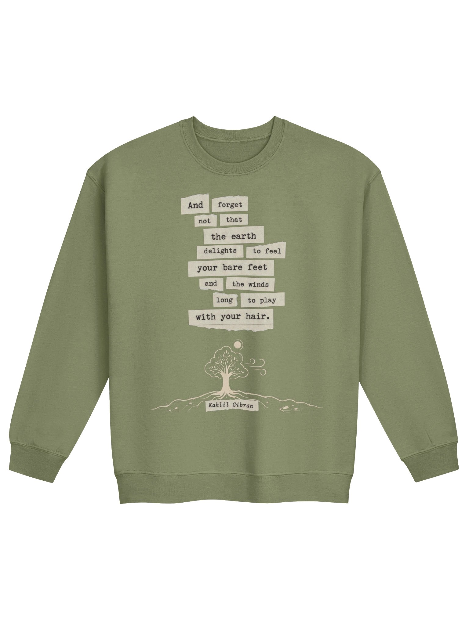 Kahlil Gibran Earth & Wind Quote Sweatshirt, Nature Lover Graphic product image (2)
