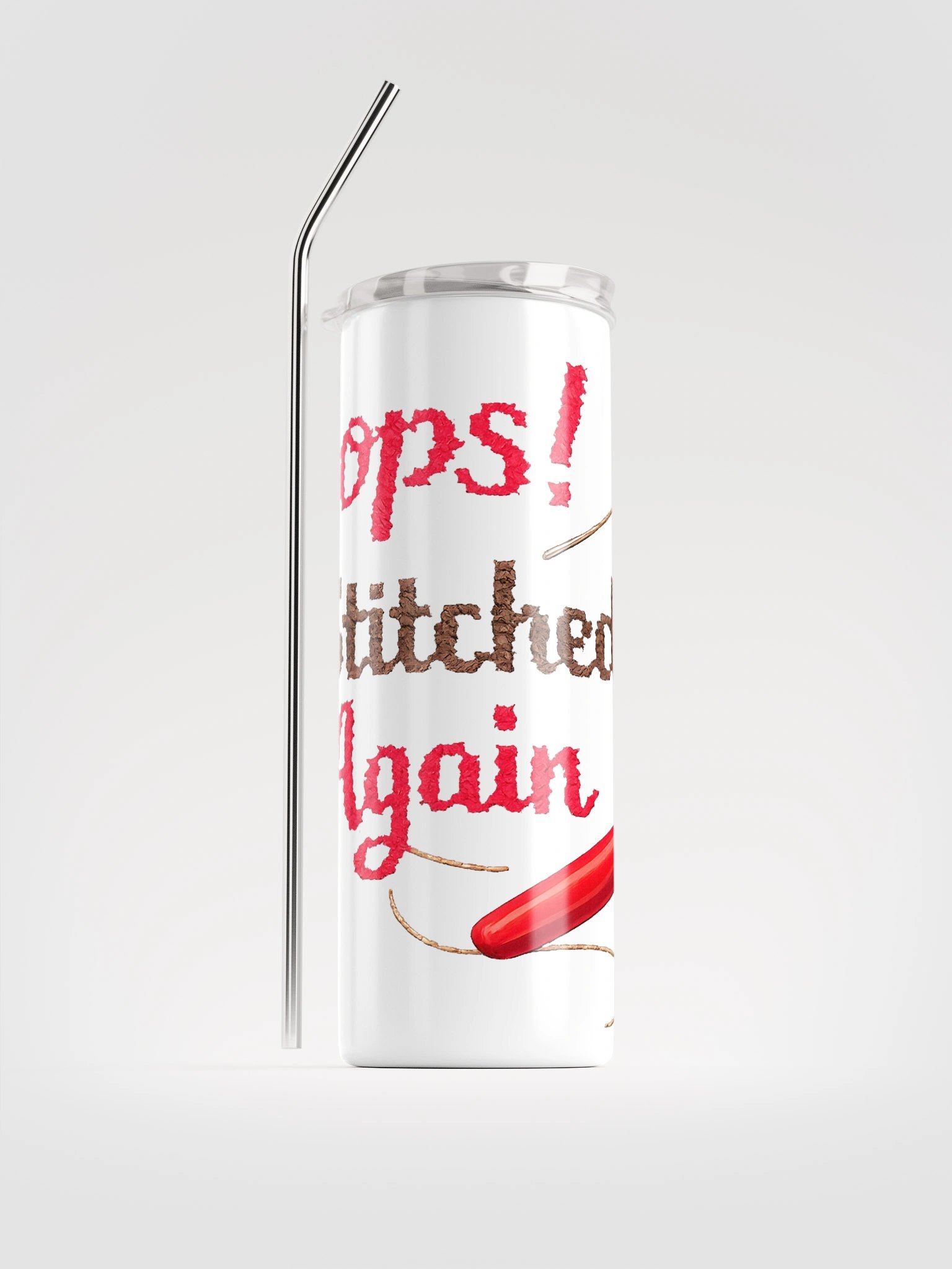Oops I stitched it again Stainless Steel Tumbler product image (1)