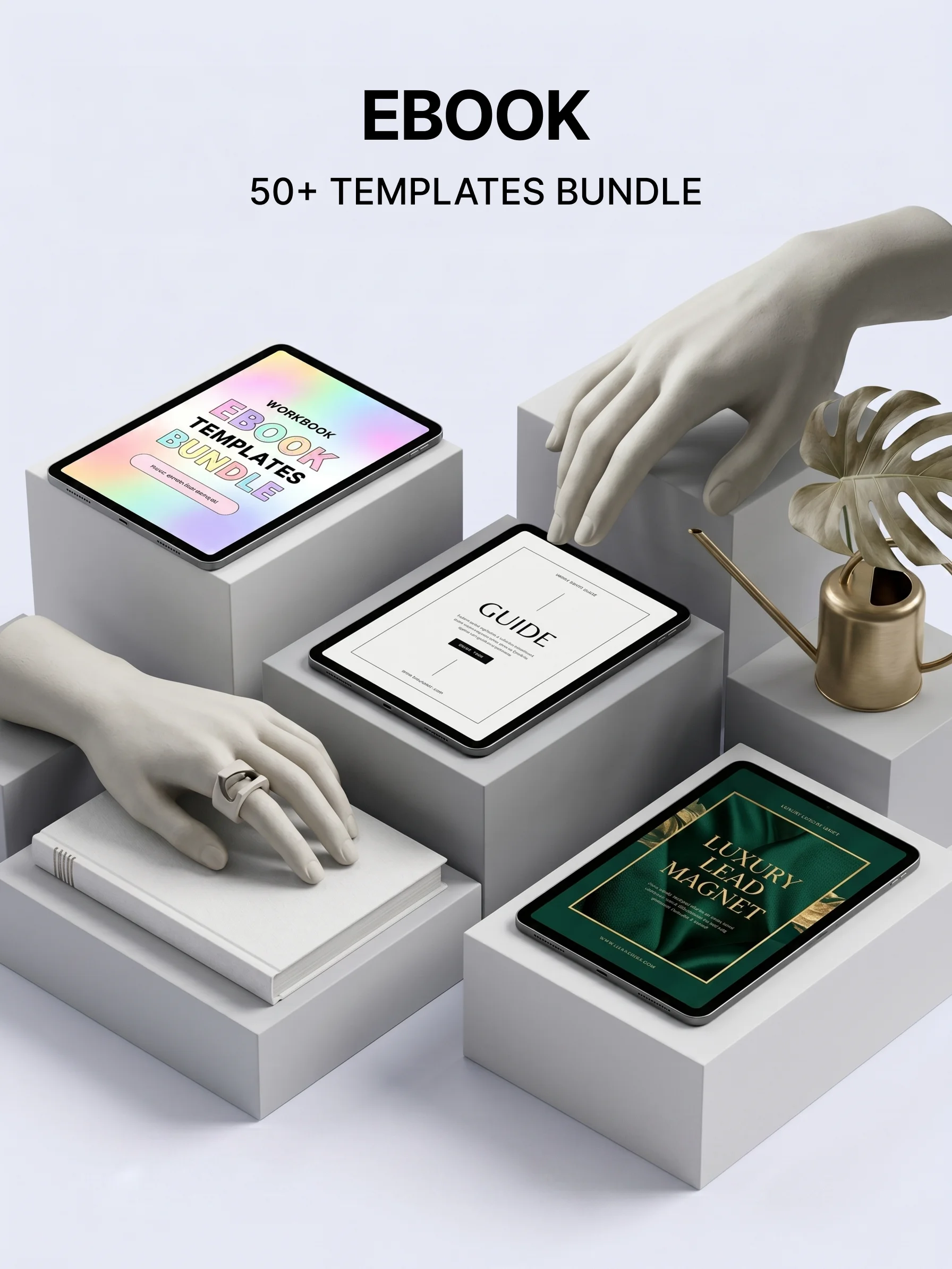 Ebook Templates Bundle | 50+ Editable Canva Pages for Workbooks, Guides & Lead Magnets product image (1)