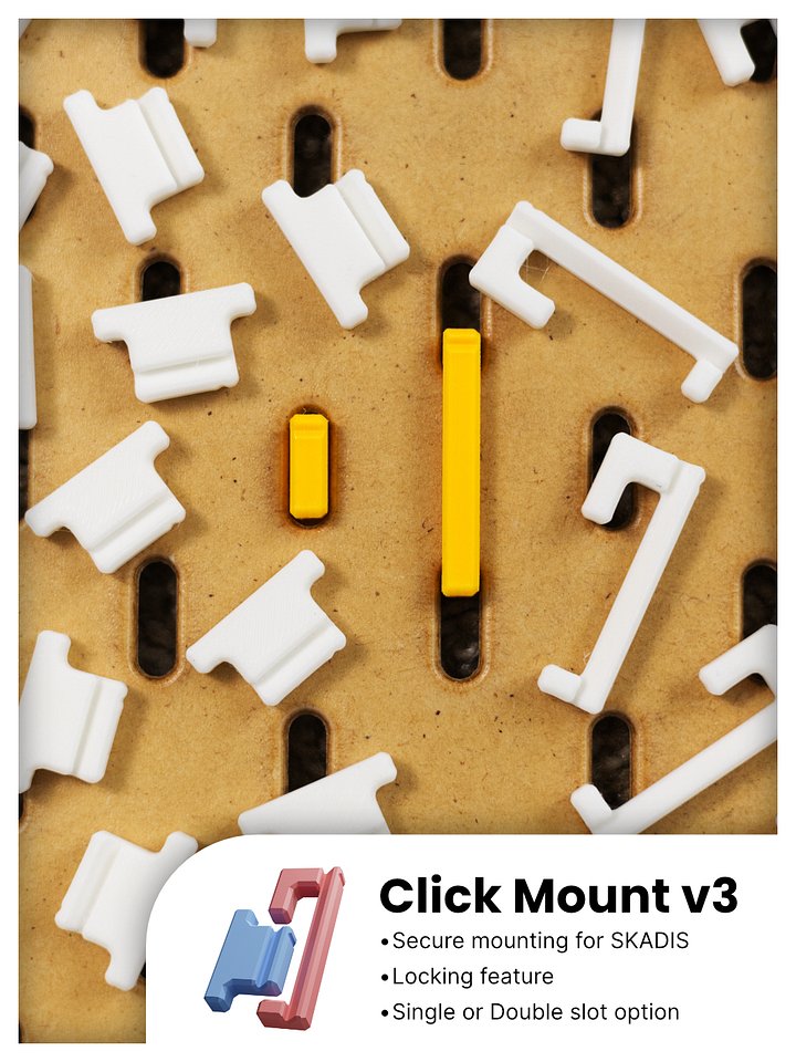 Skadis Click Mount 3D Model product image (1)