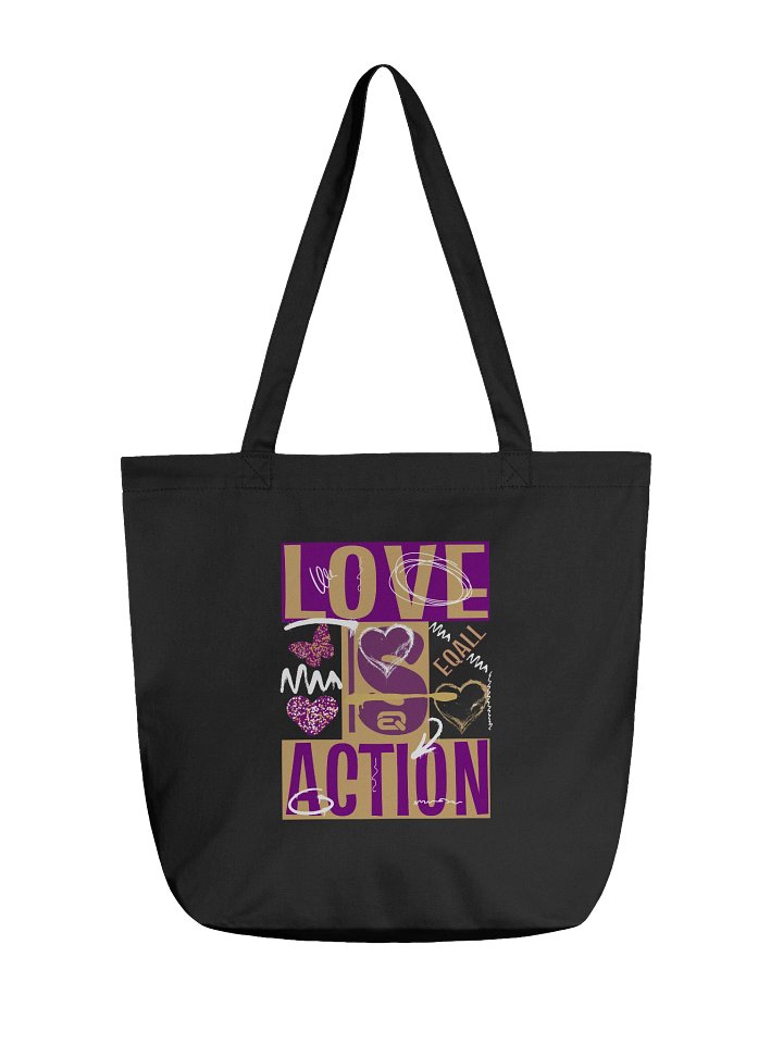 Love is Action! ECO Tote-bag by EQALL® Originals_Pop Mustard / Purple product image (2)