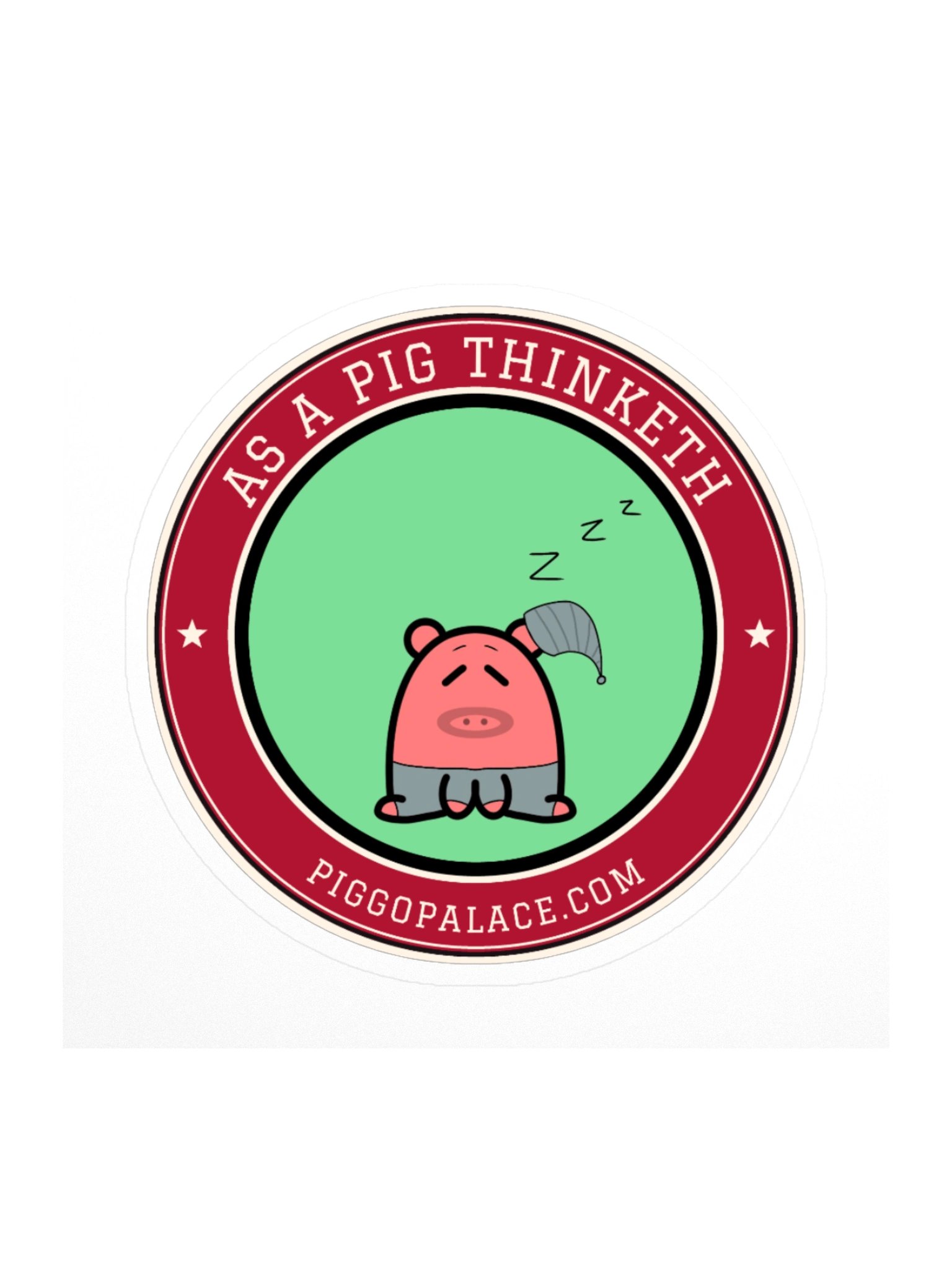 Sleepy Pig Sticker | As a Pig Thinketh product image (2)
