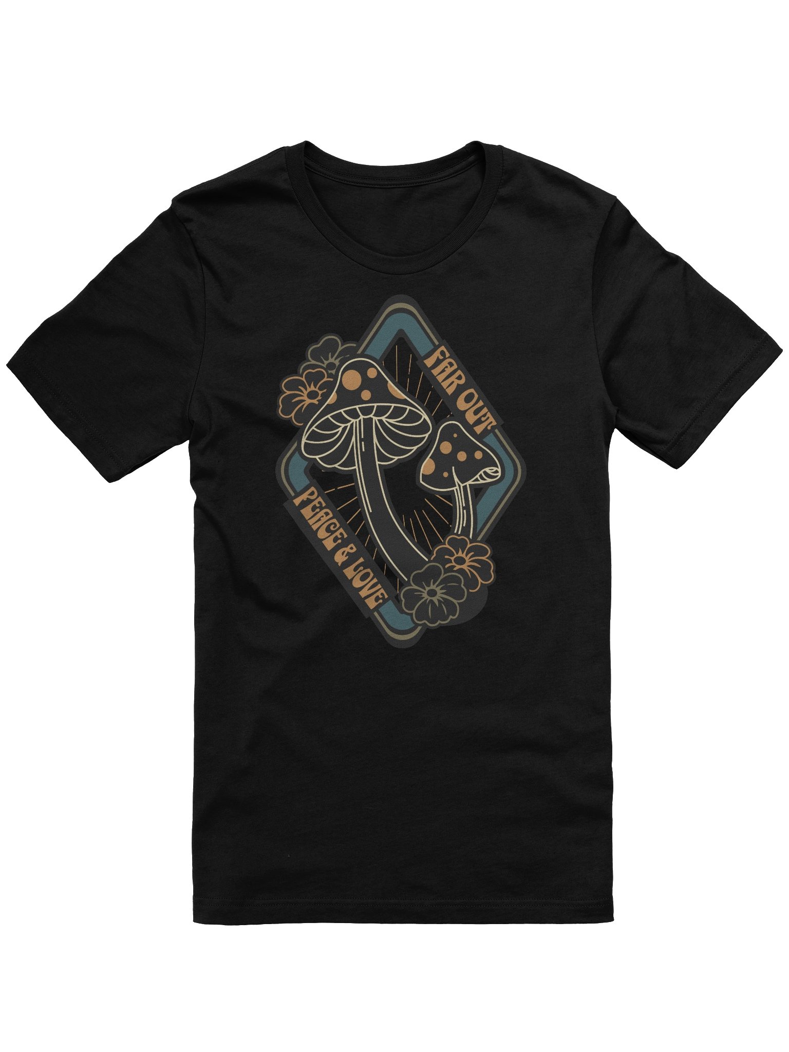 Peace and Love Groovy Mushrooms Graphic T-Shirt product image (7)