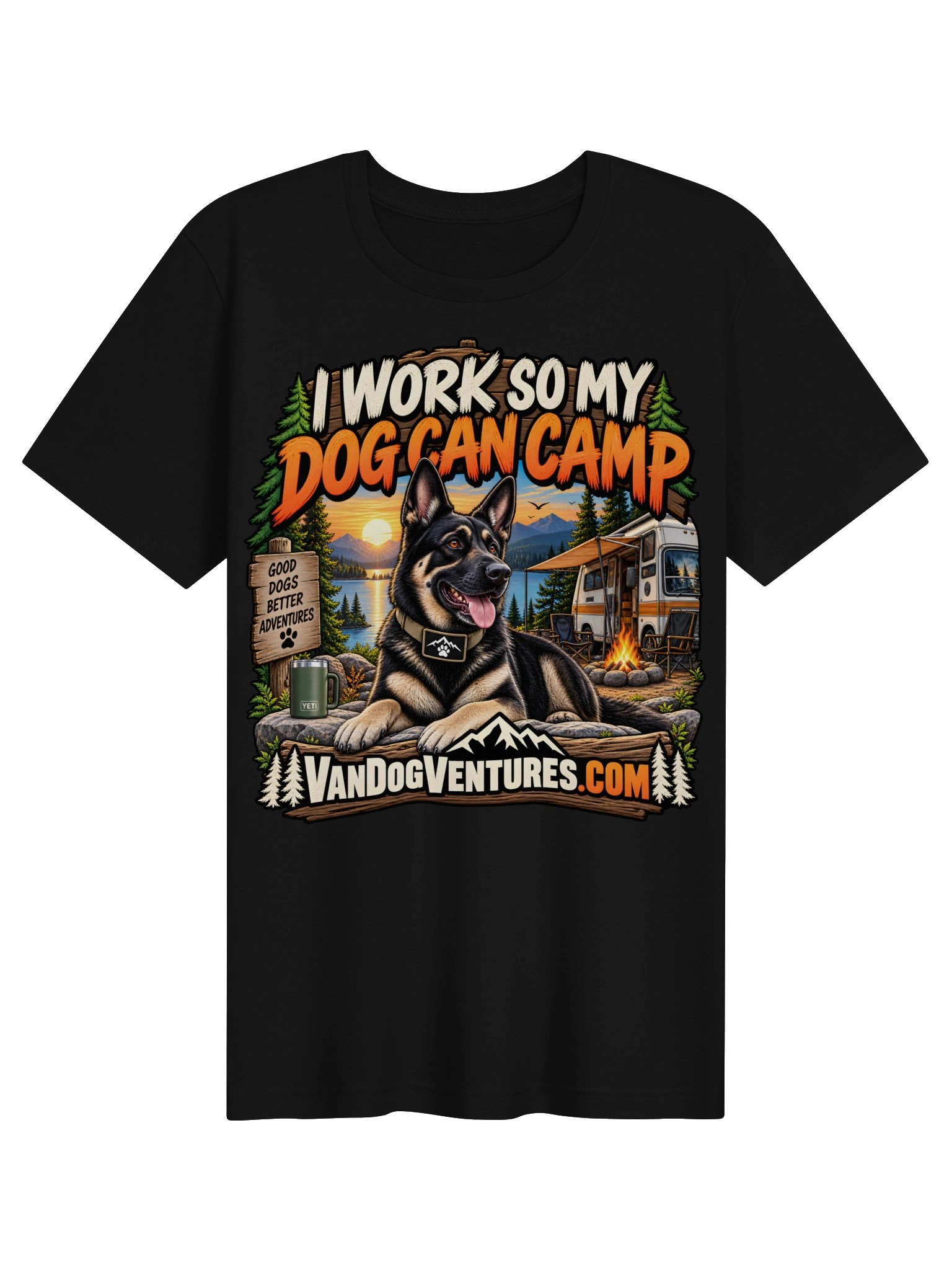 I Work So My Dog Can Camp T-Shirt product image (1)