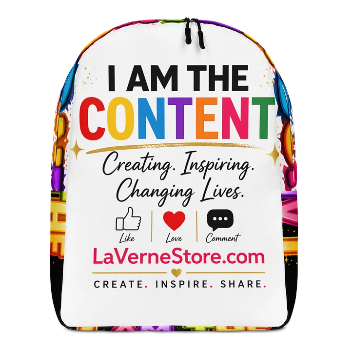 Rainbow Content Heart Backpack product image (1)