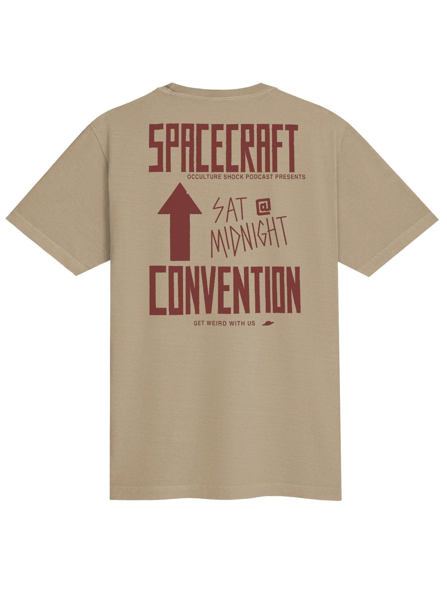 Spacecraft Convention Tee - Khaki & Oxblood Red product image (3)