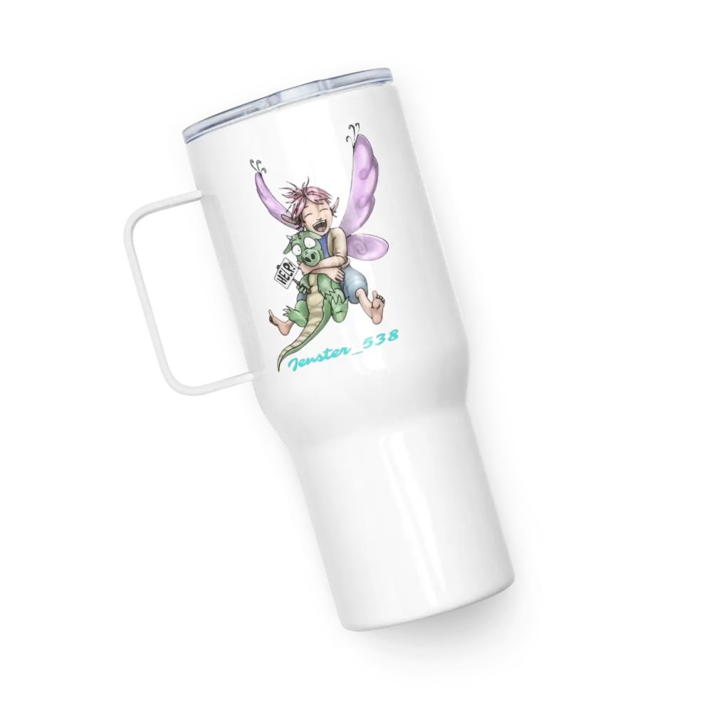 Whimsical Fairy and Dragon Hug Travel Mug product image (5)
