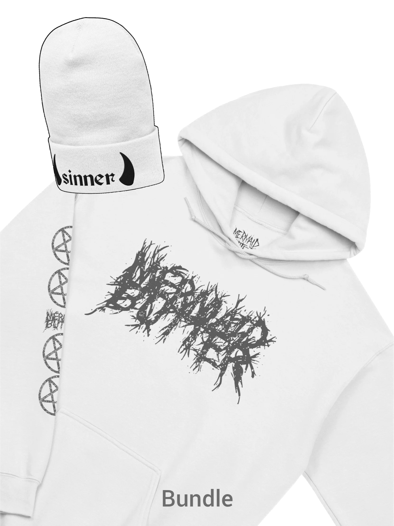 White Hoodie & Beanie Bundle product image (1)