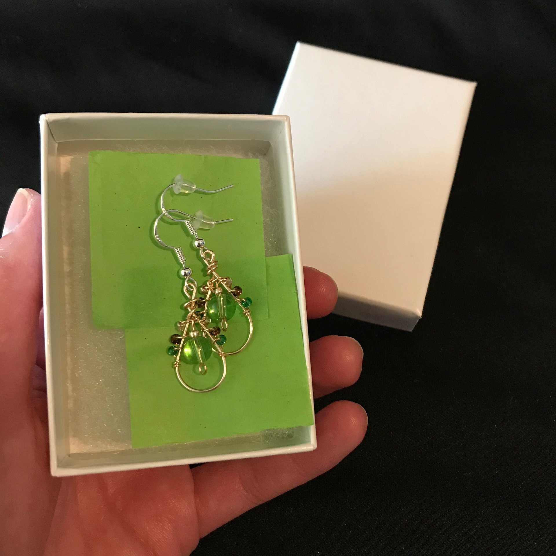 Green Small Drop Earrings product image (2)