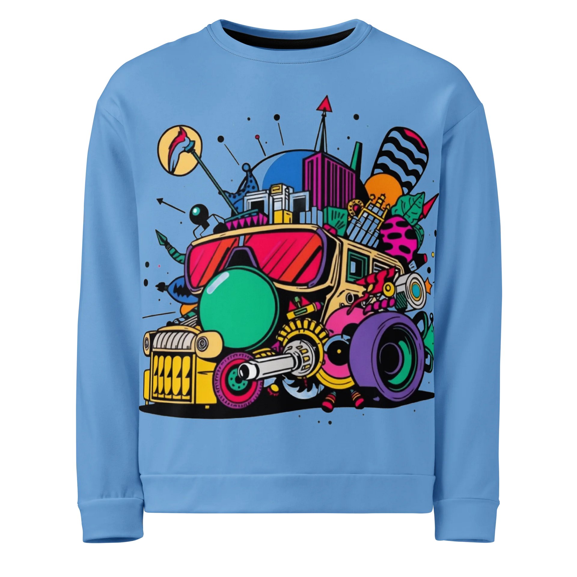 Bold Blue All-Over Print Sweatshirt product image (1)