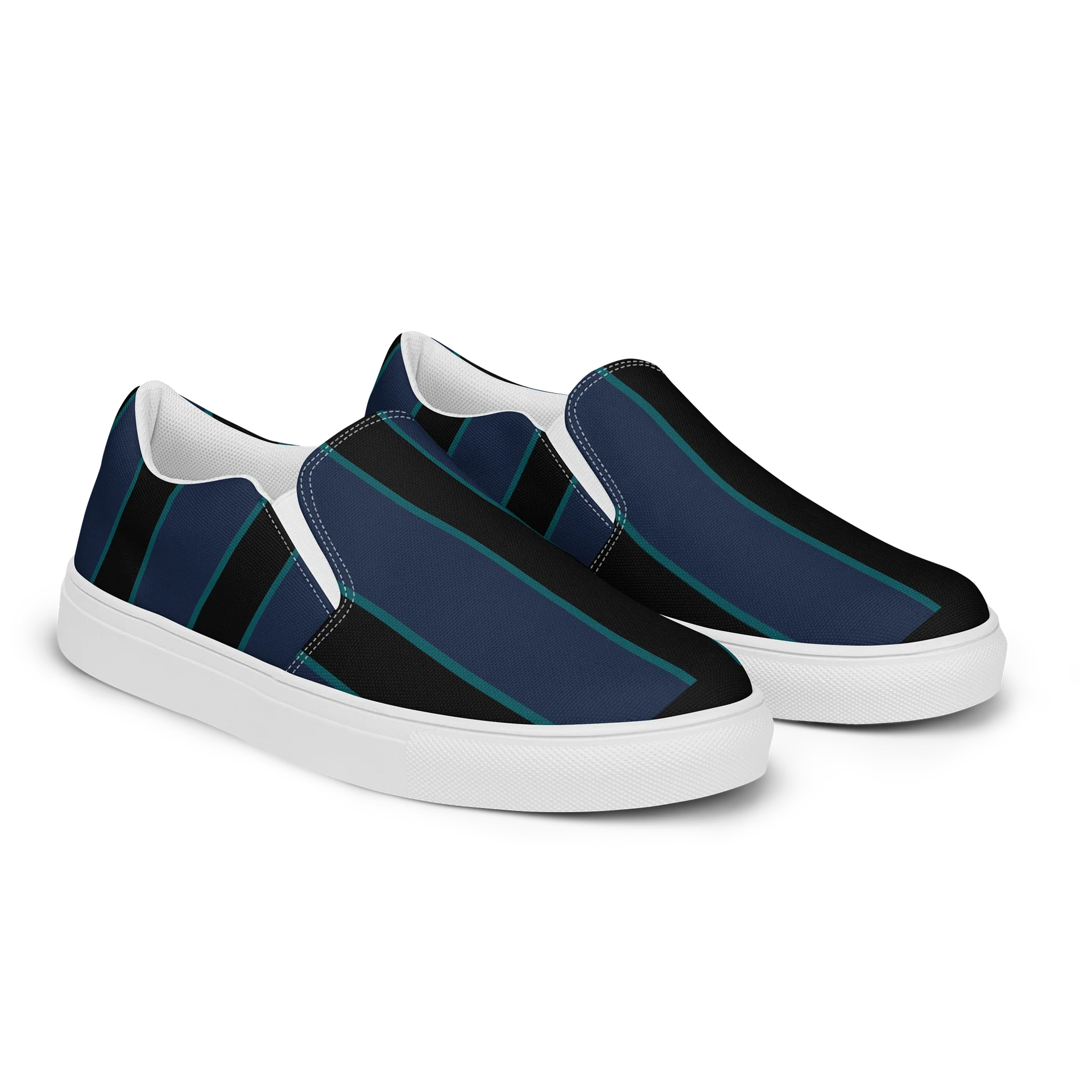 Mens His House Canvas Slip Ons - Midnight Stripe product image (4)