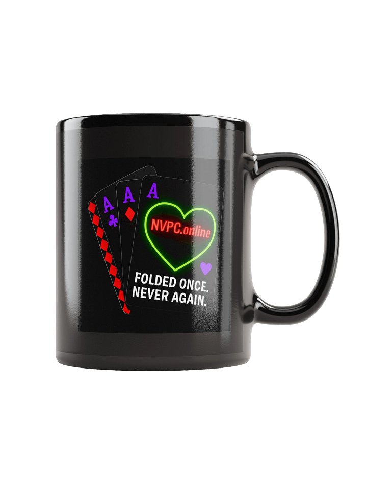 Black Folded "Folded Once - Never Again" Mug - Neon Edition product image (1)