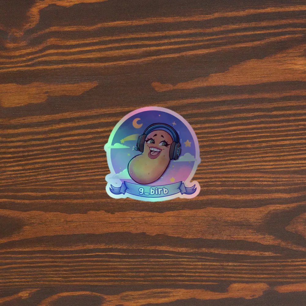 holographic logo sticker product image (3)