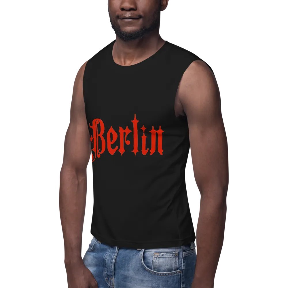 Berlin Gothic In Red Muscle Tank product image (8)