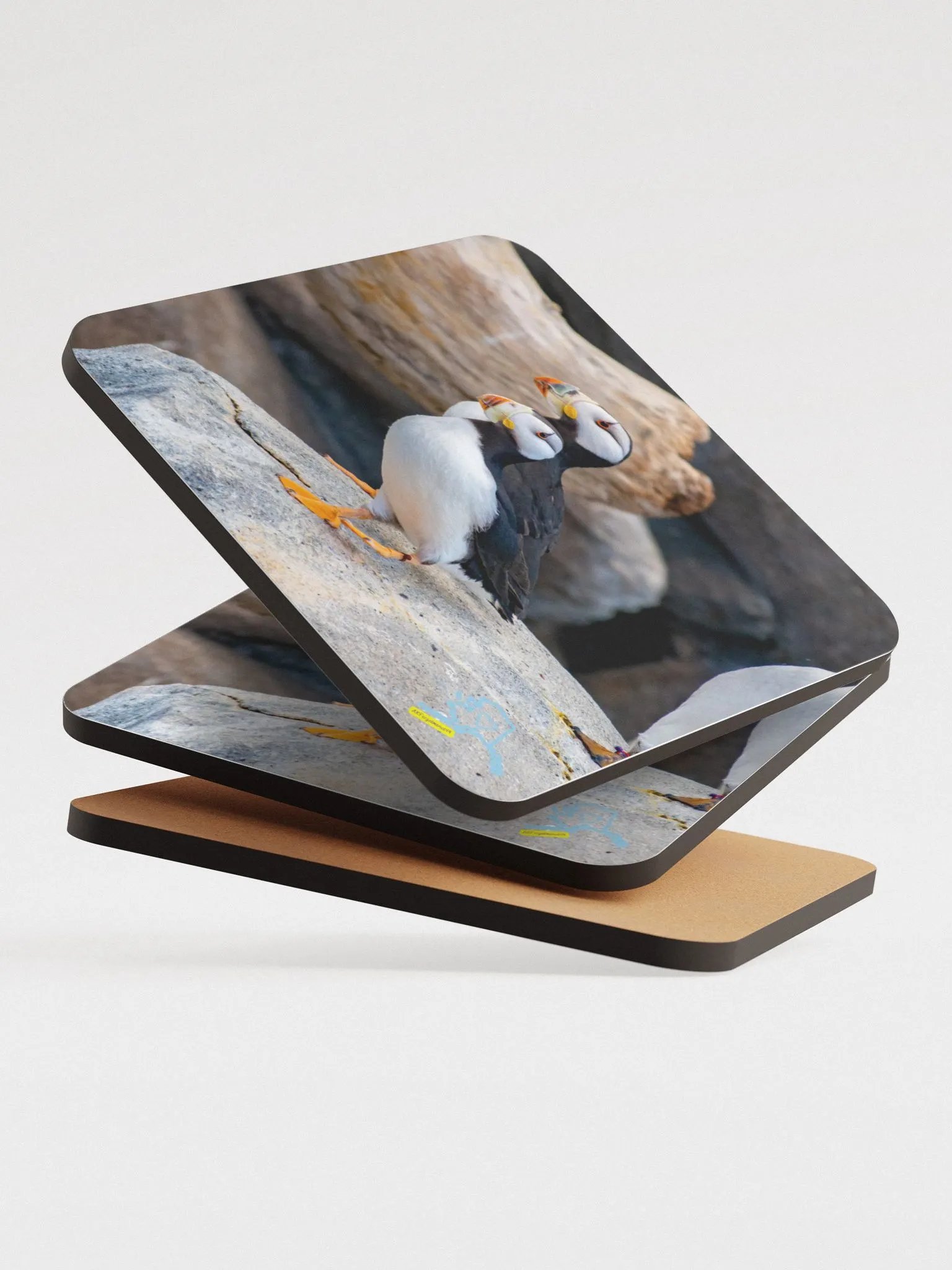 So Puffin Cute Glossed Cork Coasters product image (5)