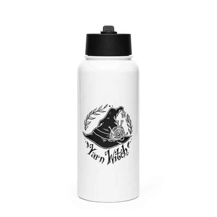 Stainless Steel Water Bottle with a Straw Lid - Yarn Witch Live product image (1)
