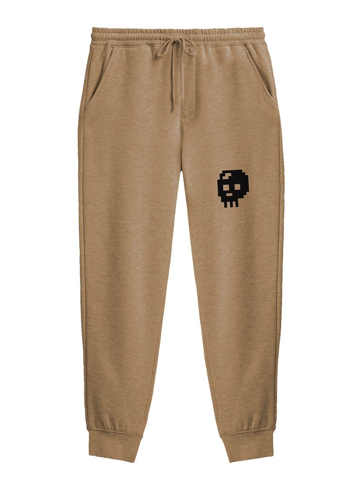 Pixel Skull Fleece Joggers (BLACK) product image (2)