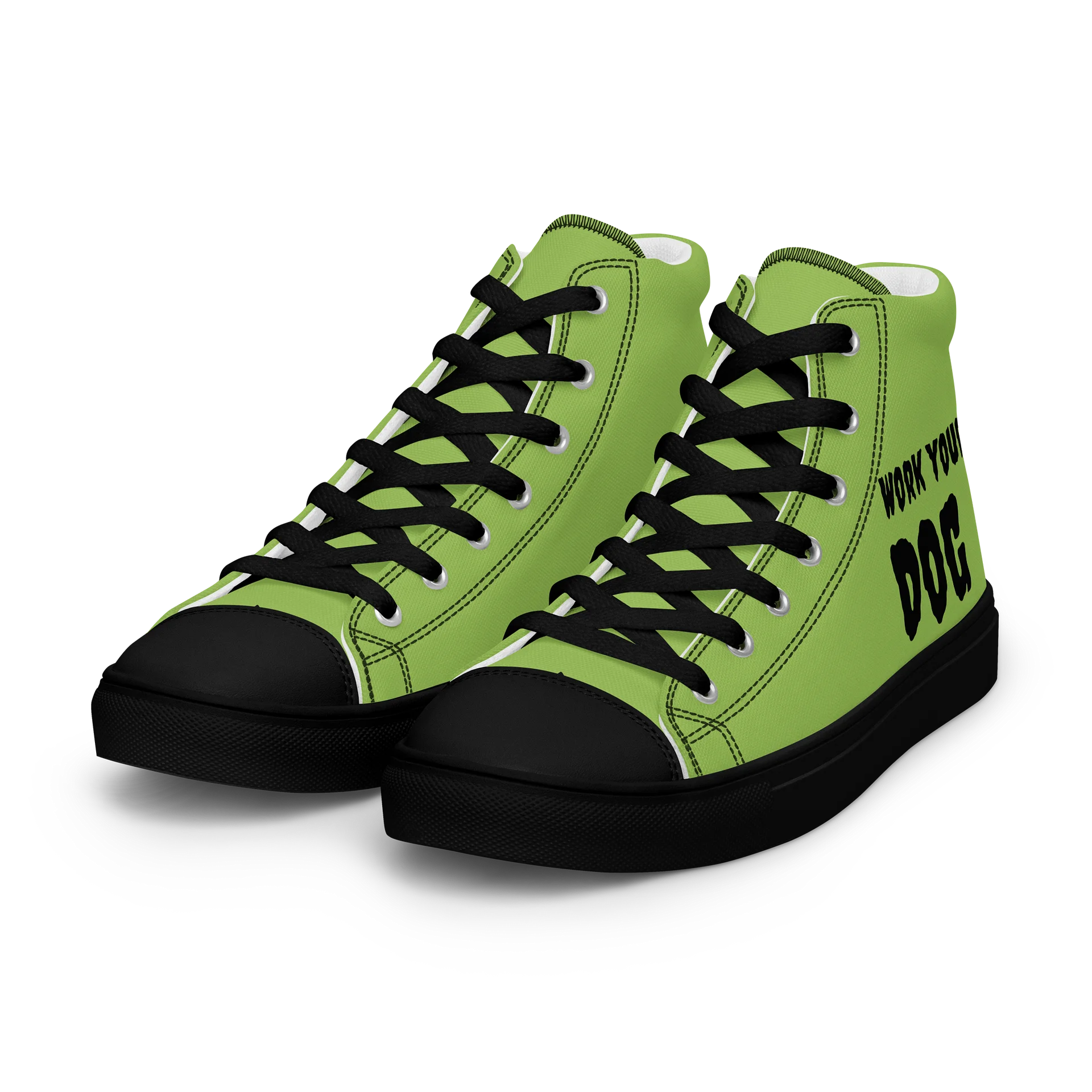 WORK YOUR DOG — Retro Graphic Women's High-Top Sneakers product image (6)