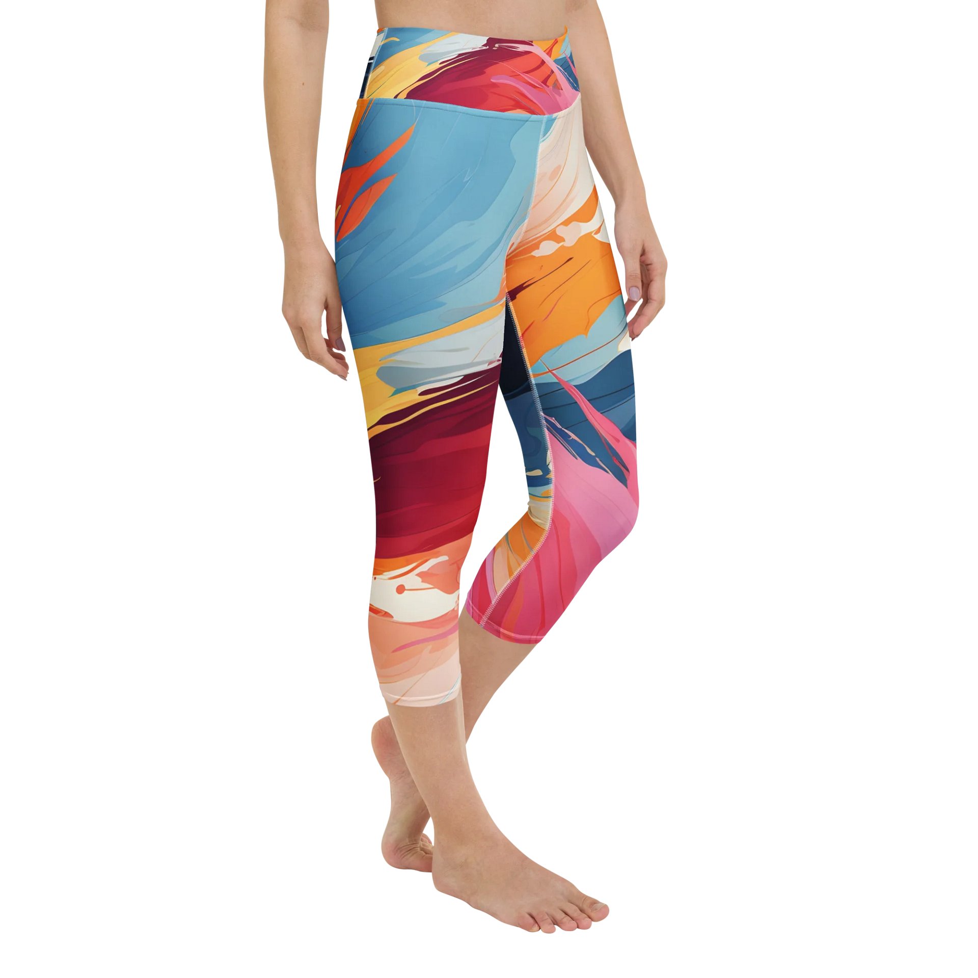 Abstract Print Workout Capri Leggings product image (2)