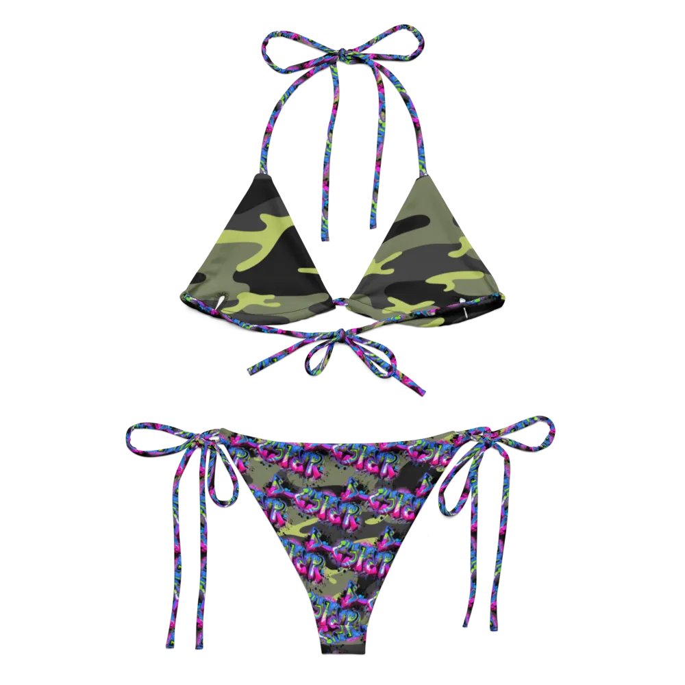 Camouflage Chic Recycled String Bikini Set product image (3)