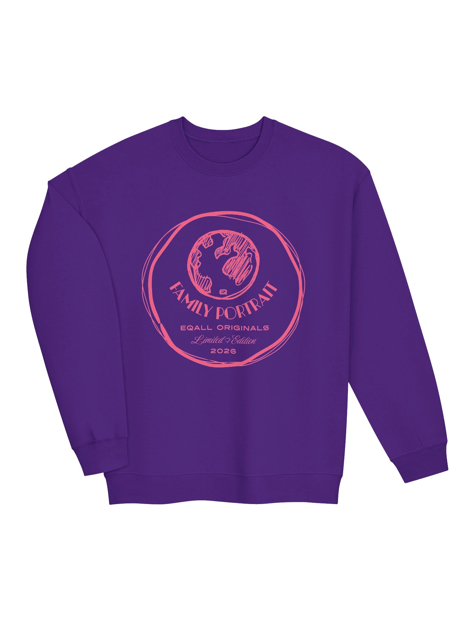 Earth Love_Family Portrait_Unisex Gildan Crewneck Sweatshirt EQALL® Originals_Peach Red product image (17)