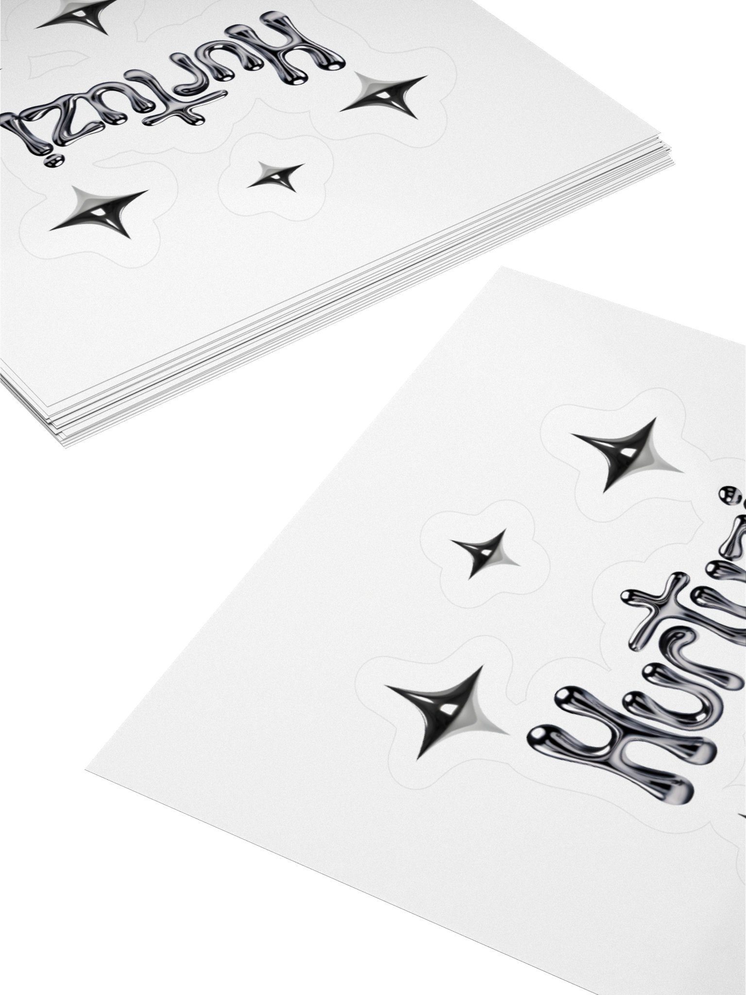 Liquid Chrome 'Hurtuzi' Kiss Cut Stickers product image (4)